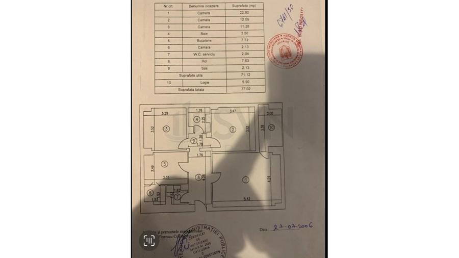 Apartament cu 3 camere decomandat, mobilat în Unirii