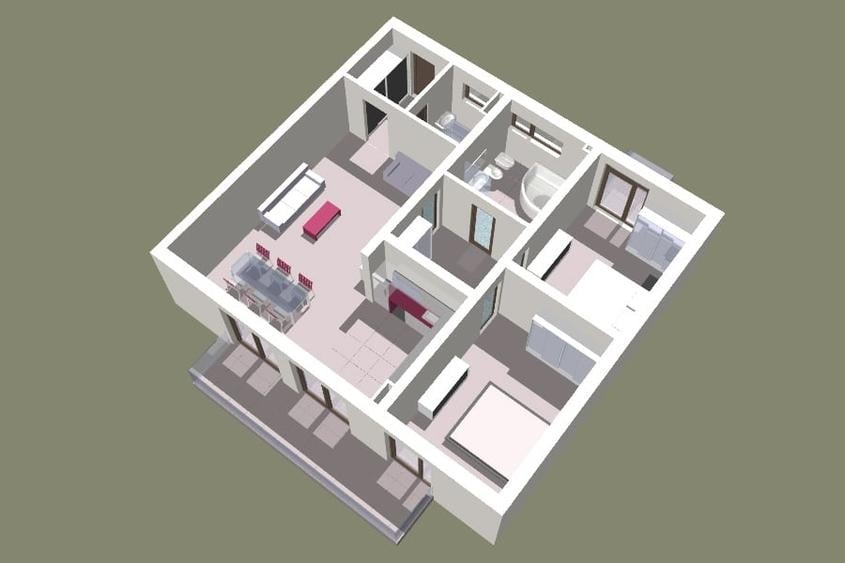 Apartament cu 2 camere decomandat în Fratelia