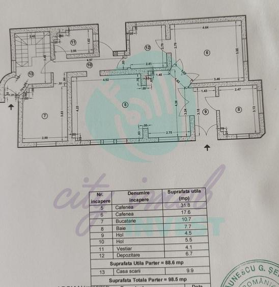 Casă individuală cu 7 camere cu Canalizare în Parcul Carol