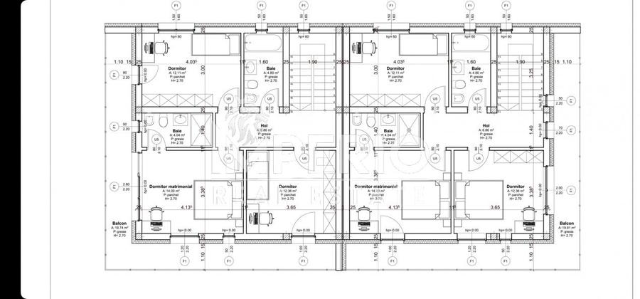 Duplex cu 4 camere cu Canalizare în Iris