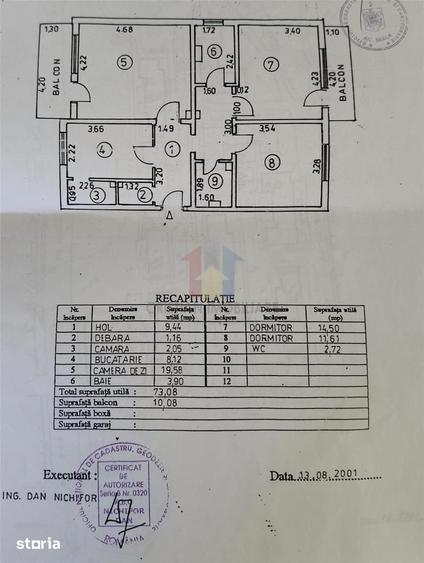 Apartament cu 3 camere în Buzaului