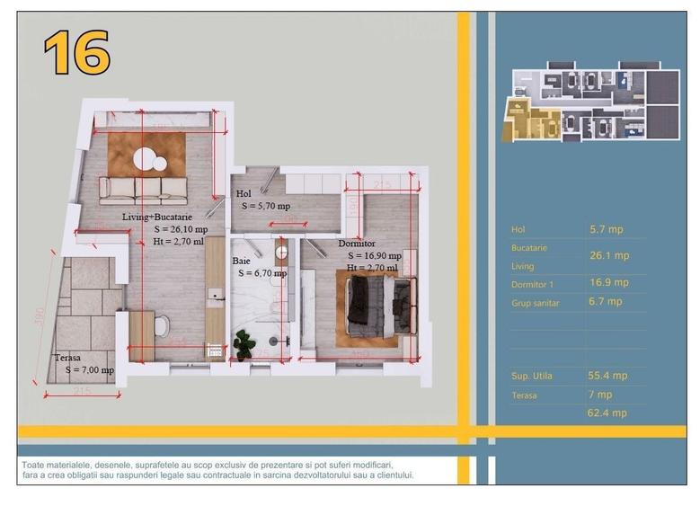 Apartament cu 2 camere decomandat în Theodor Pallady