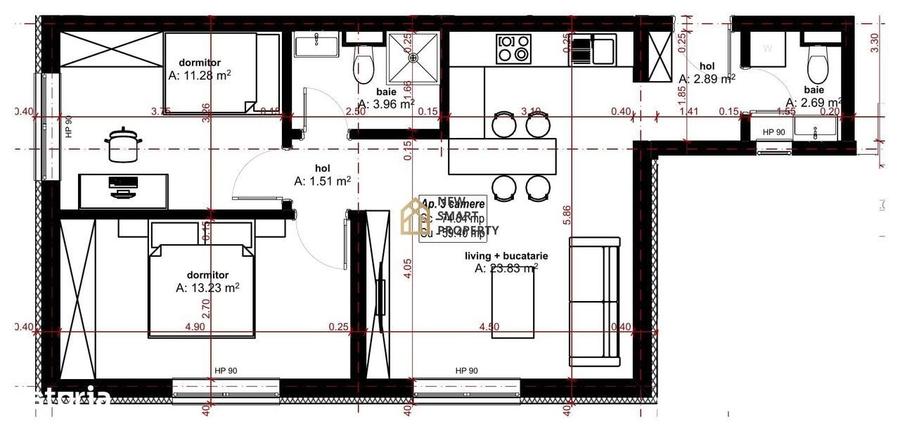 De vanzare apartamente NOI cu 3 camere- Dimitrie Anghel Oradea - 4
