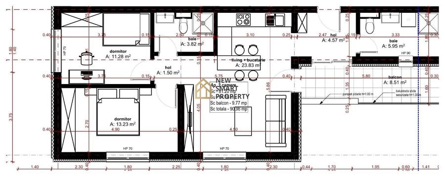 Apartament cu 2 camere în Oncea