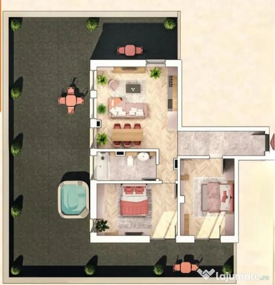 Apartament cu 3 camere decomandat în Sânnicoară
