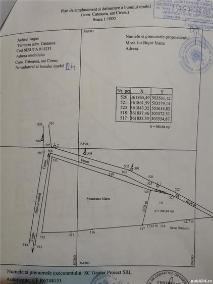 Teren de 4125 mp, în Central