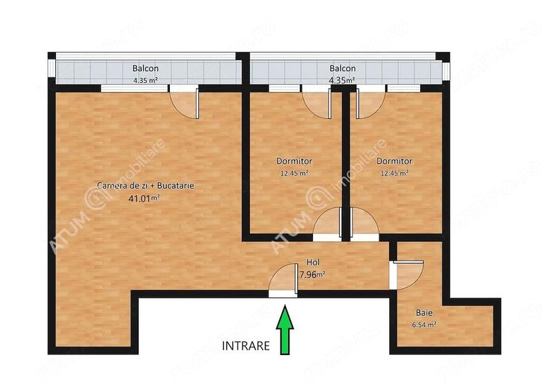 Apartament cu 3 camere decomandat în Sud