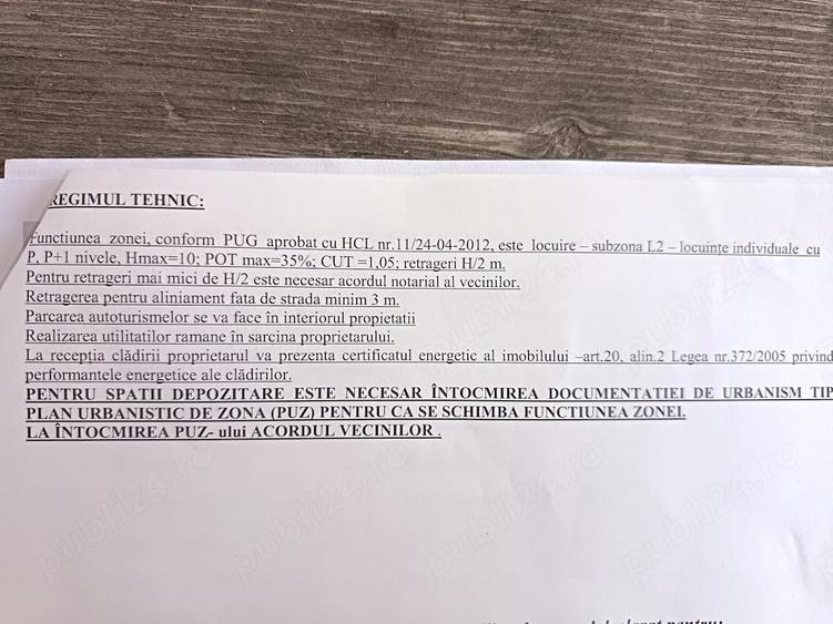 Teren de 1107 mp, în Glina