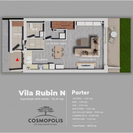 Duplex cu 4 camere cu Canalizare în Ștefăneștii de Jos