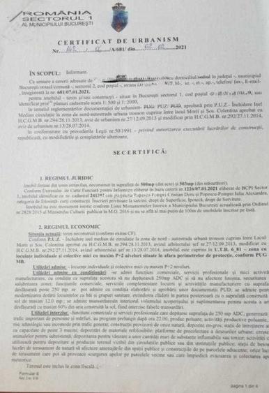 Teren Construcții intravilan de 503 mp, în 1 Mai