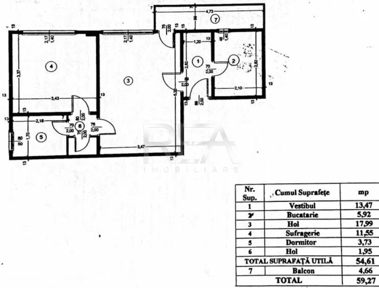 Apartament cu 2 camere semidecomandat, mobilat în 1 Mai
