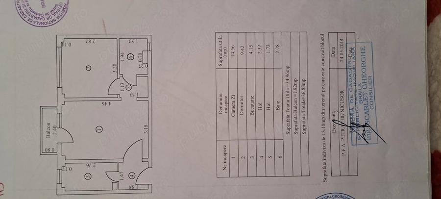 Apartament cu 2 camere semidecomandat în Viziru 3