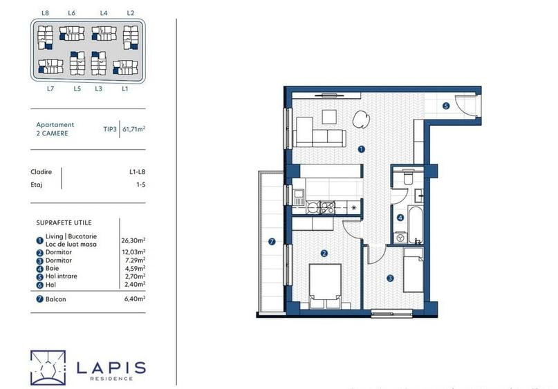 Apartament cu 3 camere în Galata