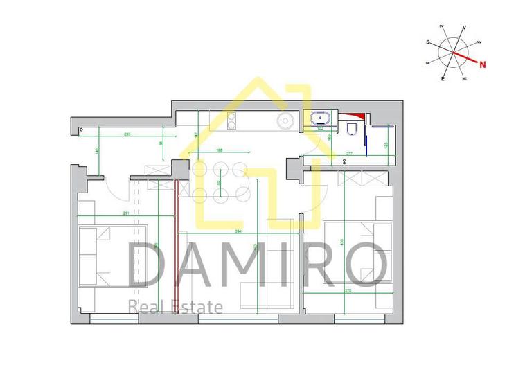 Apartament cu 3 camere decomandat în Romană