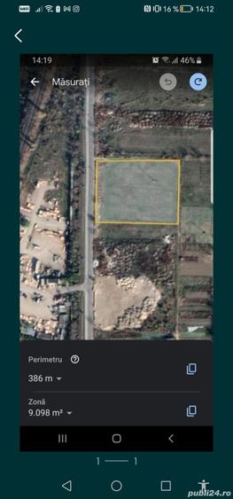 Teren de 8500 mp, în Est