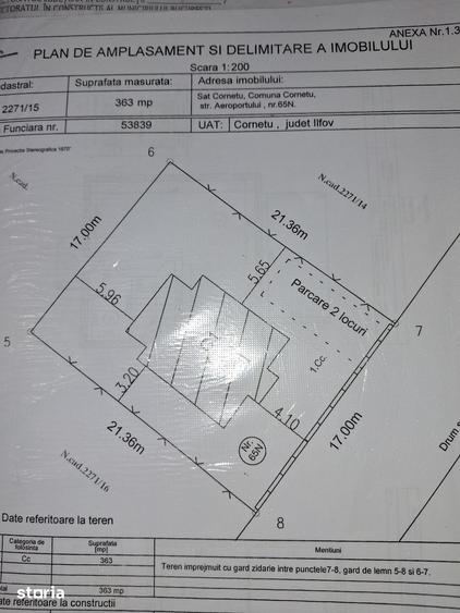 Casă cu 4 camere cu Teren 700 Mp în Cornetu
