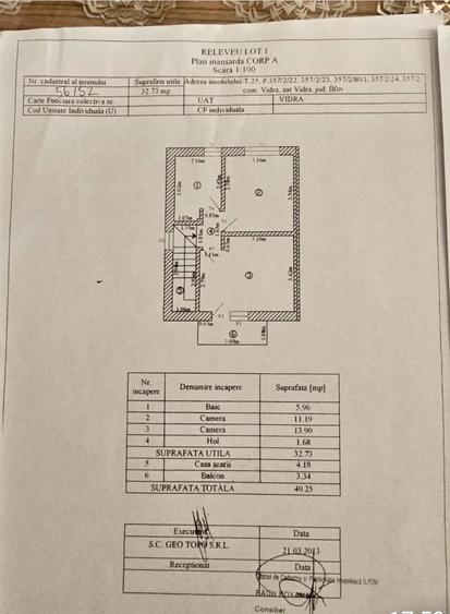 Casă cu 2 camere cu Teren 250 Mp în Vidra