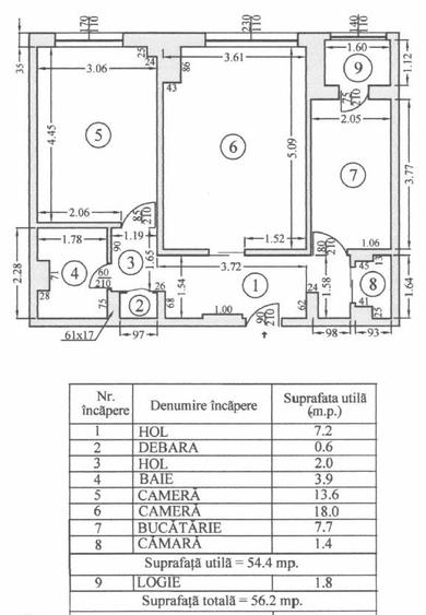 Apartament cu 2 camere decomandat în Costin Georgian