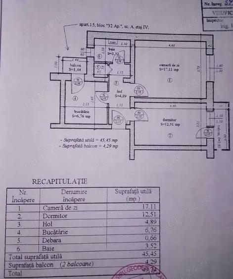 Apartament cu 2 camere decomandat în Central