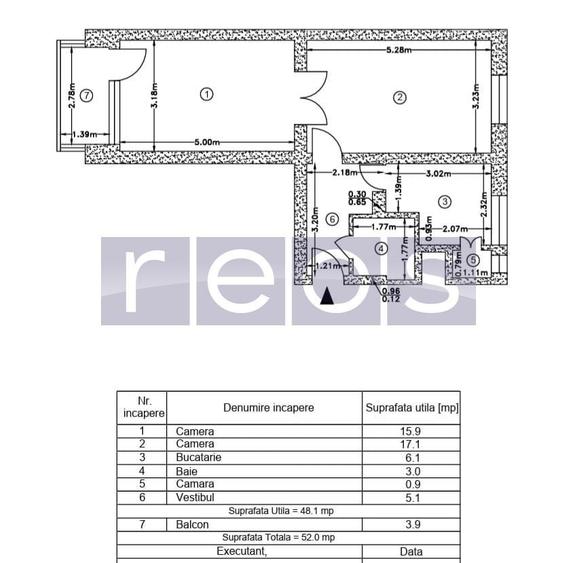 Apartament cu 2 camere decomandat, mobilat în Floreasca