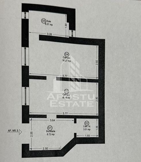 Apartament cu 2 camere nedecomandat, mobilat în Iosefin
