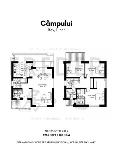 Casă cu 5 camere cu Teren 419 Mp în Tunari