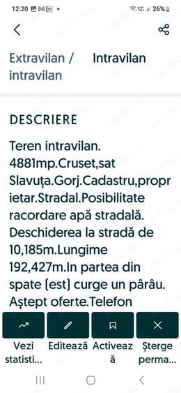 Teren de 4881 mp, în Slăvuța