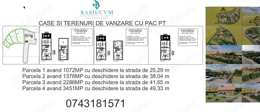 Teren de 2286 mp, în Vața de Sus