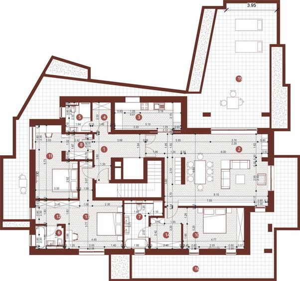 De vanzare 4 camere, 3 bai, 117. mp terasa si loc de parcare - Eminescu - 6