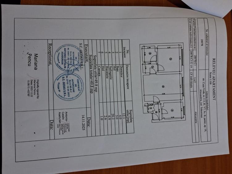 Apartament cu 2 camere semidecomandat în Cuza Vodă