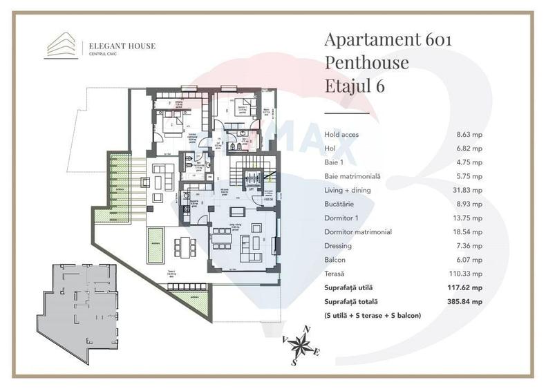 Apartament cu 3 camere în 15 Noiembrie