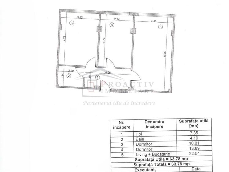 Apartament cu 3 camere decomandat în Burdujeni