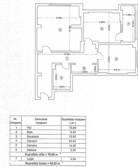 Apartament cu 2 camere în Central