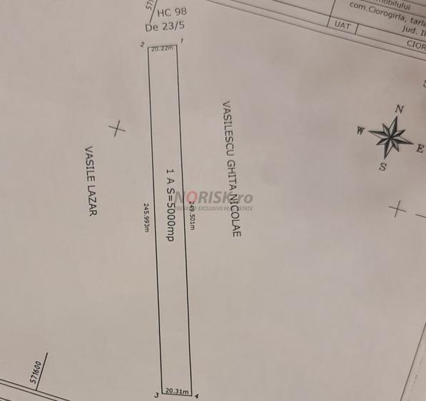 Teren Construcții intravilan de 2500 mp, în Ciorogârla