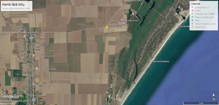 Teren de 656 mp, în Corbu