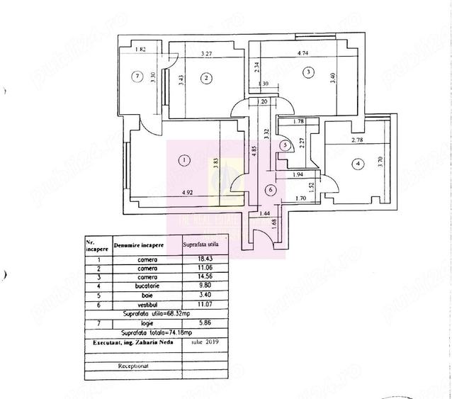 Piata Sudului, la metrou apartament 3 camere, 75 mp utili - 3