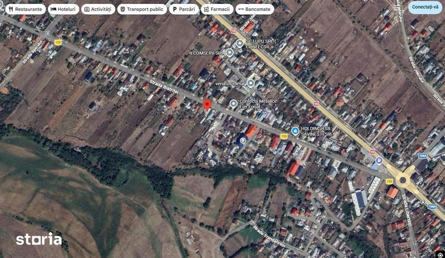 Casă cu 2 camere cu Teren 670 Mp în Săvinești
