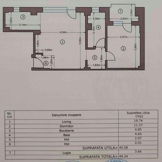 Apartament cu 2 camere decomandat, mobilat în Berceni