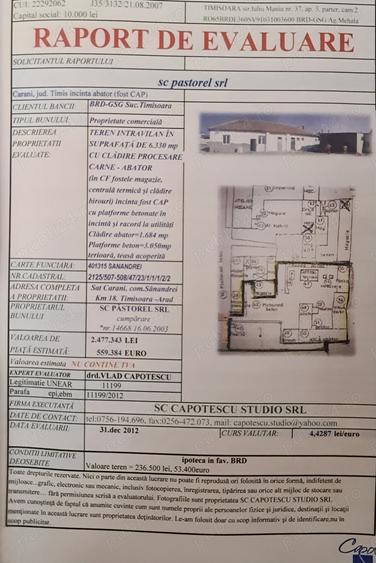 Spațiu comercial, de 6,400 mp, în Carani