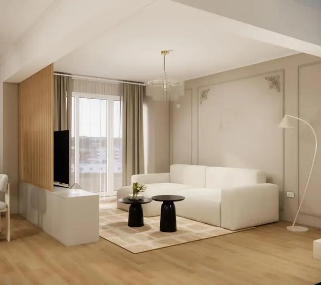Apartament cu 3 camere decomandat, mobilat în Progresul
