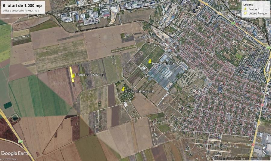 Teren agricol extravilan de 1000 mp, în Viile Noi