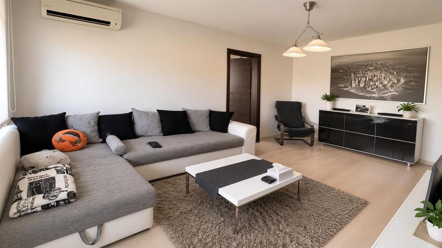 Apartament cu 2 camere semidecomandat, mobilat în Terezian