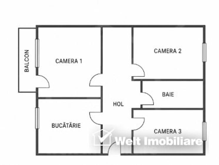 Apartament cu 3 camere decomandat, mobilat în Mănăștur