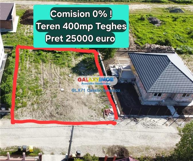 Teren Construcții intravilan de 400 mp, în Țegheș