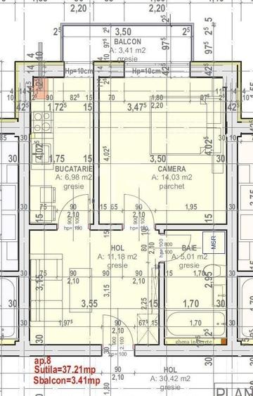 Apartament cu 2 camere în Piața