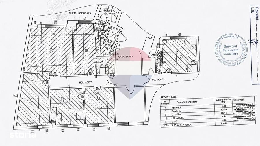 Apartament cu 5 camere semidecomandat în Cișmigiu