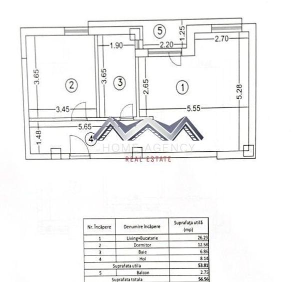 Apartament cu 2 camere în Ultracentral