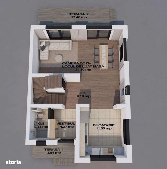 Casă cu 4 camere cu Teren 340 Mp în Central