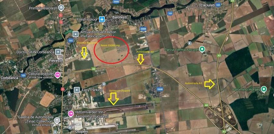 Teren agricol intravilan de 55000 mp, în Balotești