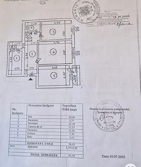 Apartament cu 3 camere semidecomandat, mobilat în Central
